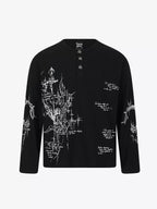 Rune Waffle Henley Long Sleeve Tee