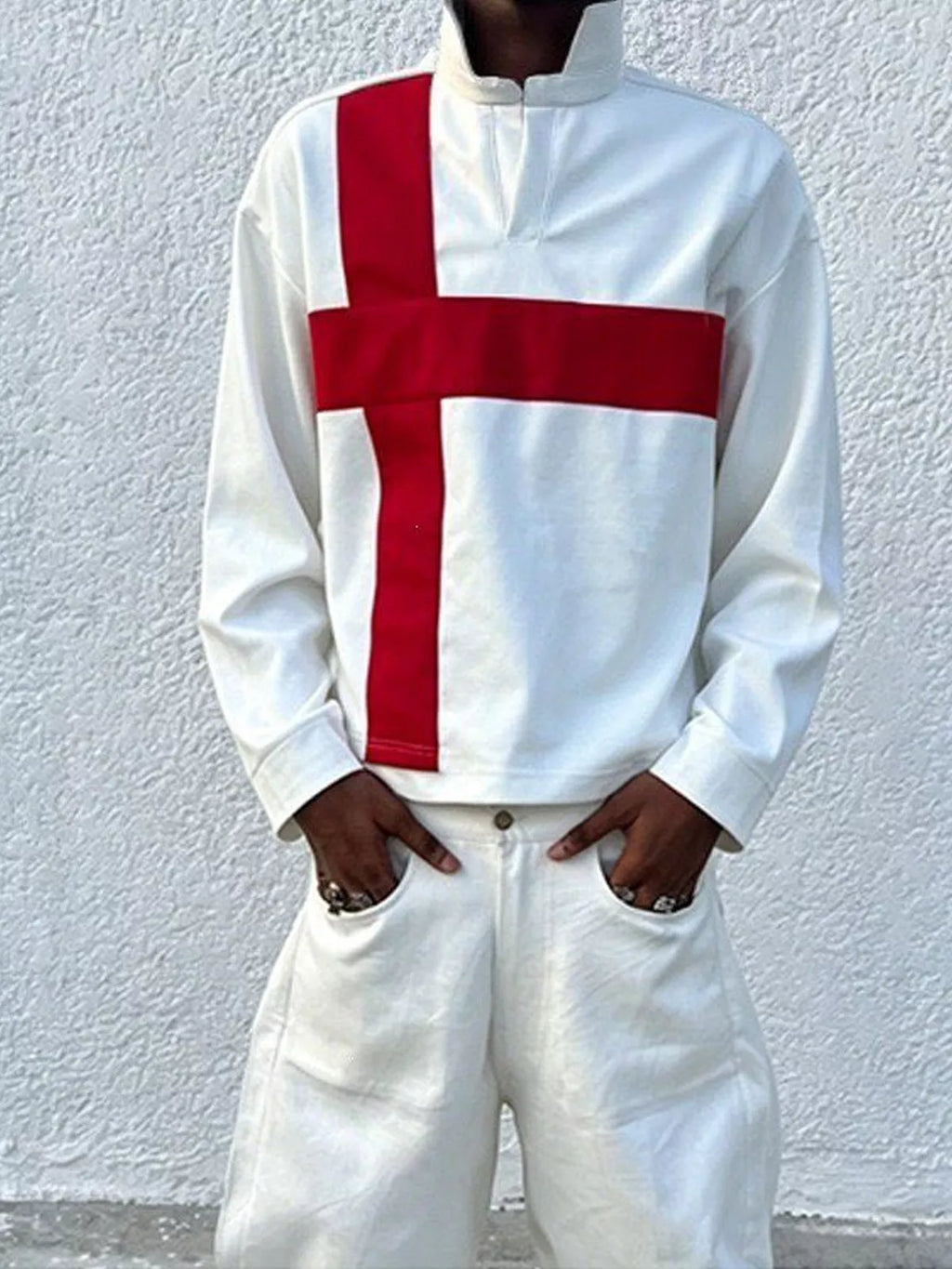 Red Cross Graphic Long Sleeve Tee