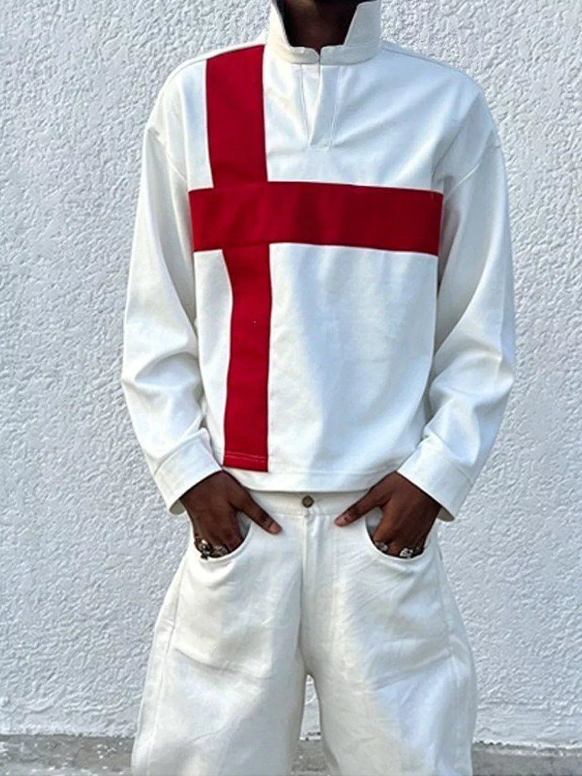 Red Cross Graphic Long Sleeve Tee