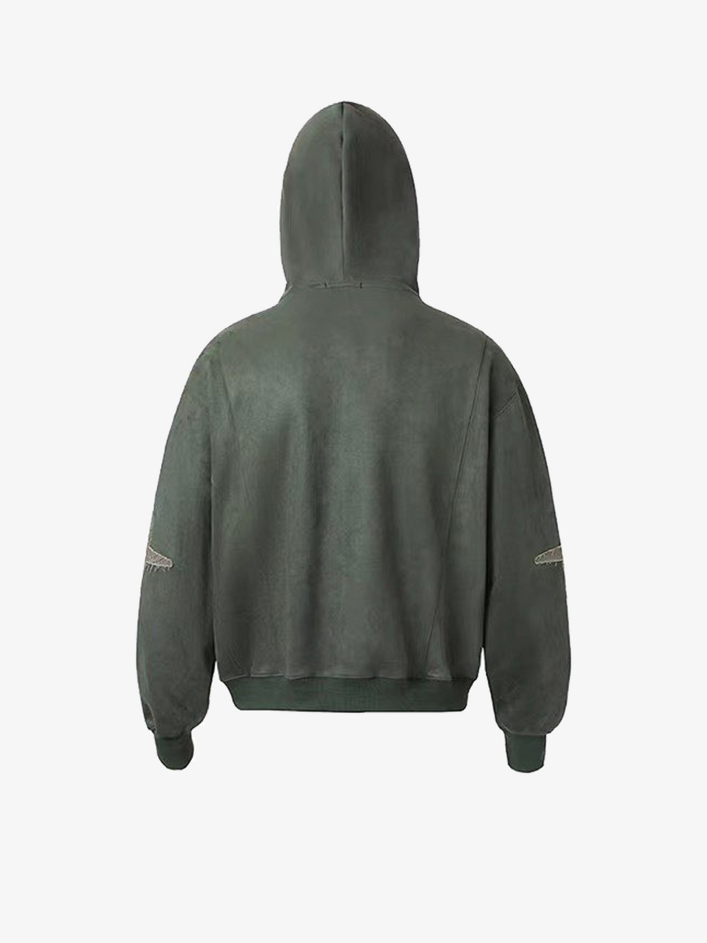 Applique Star-Embroidered Double-Zip Heavyweight Hoodie
