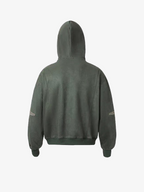 Applique Star-Embroidered Double-Zip Heavyweight Hoodie