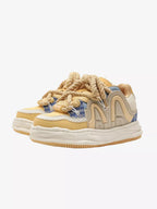 Niceprimes Chunky Rope-Lace Panel Skate Sneakers