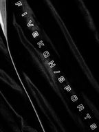 Glossy Silver-Gray Double-Waist Track Pants