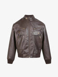 Leather Multi-Pocket Biker Jacket
