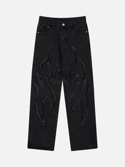 Niceprimes Embroidered Straight-leg Jeans