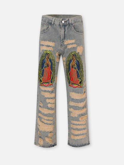 Niceprimes Embroidered Jeans