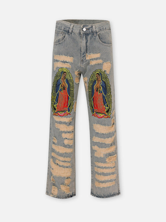 Niceprimes Embroidered Jeans