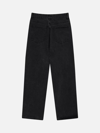 Niceprimes Embroidered Straight-leg Jeans