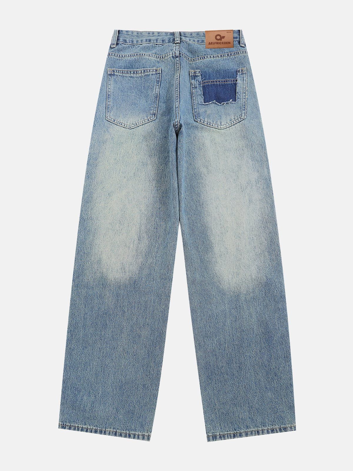 Niceprimes  Fringe Line Straight-Leg?Jeans